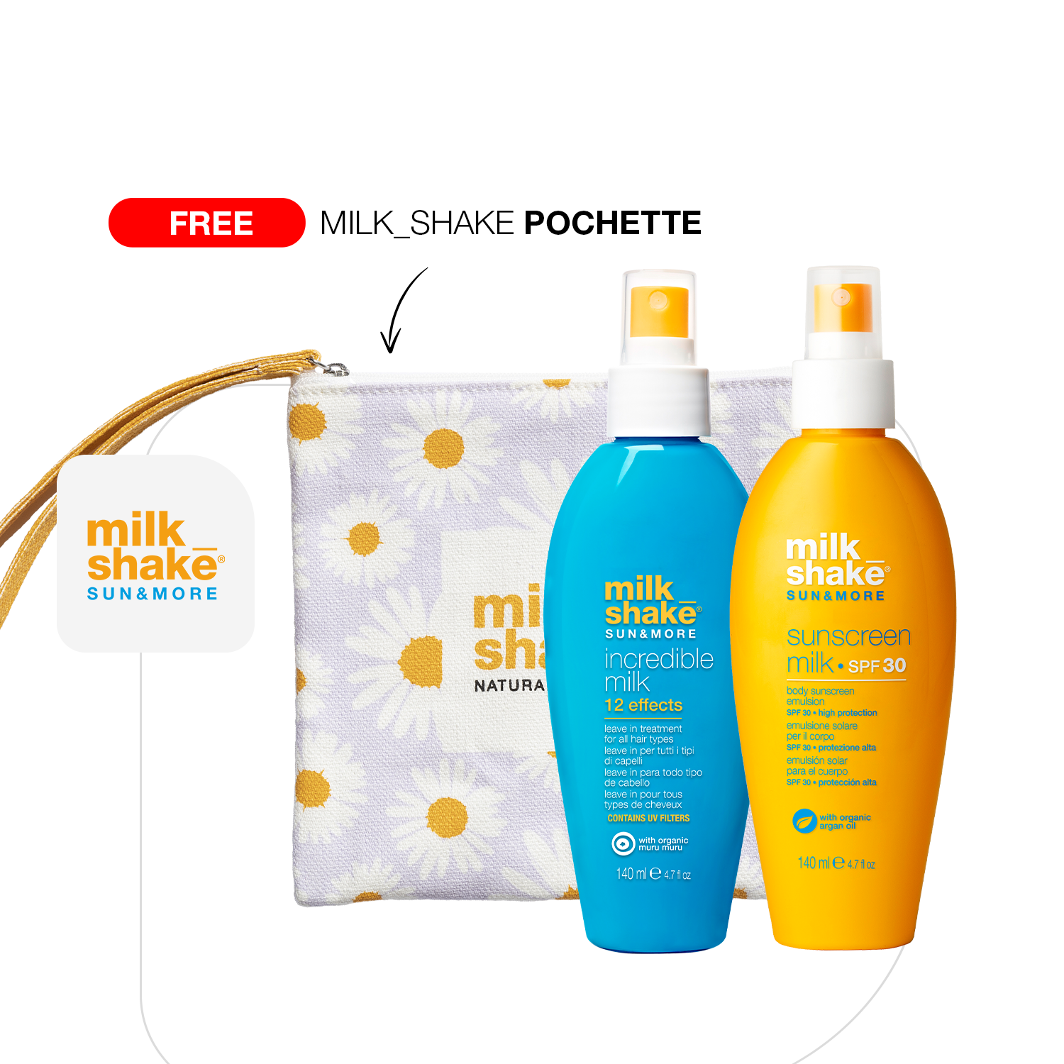 Hair & skin summer Duo + milk_shake® Travel Pouch Free